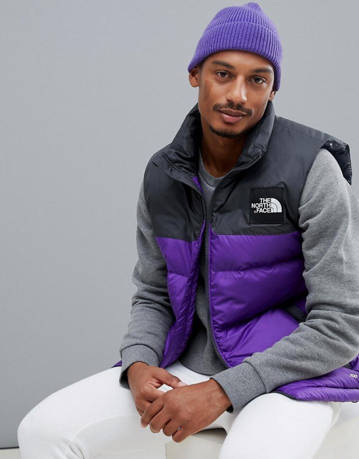 The North Face 1992 Nuptse Tank In Purple - Purple