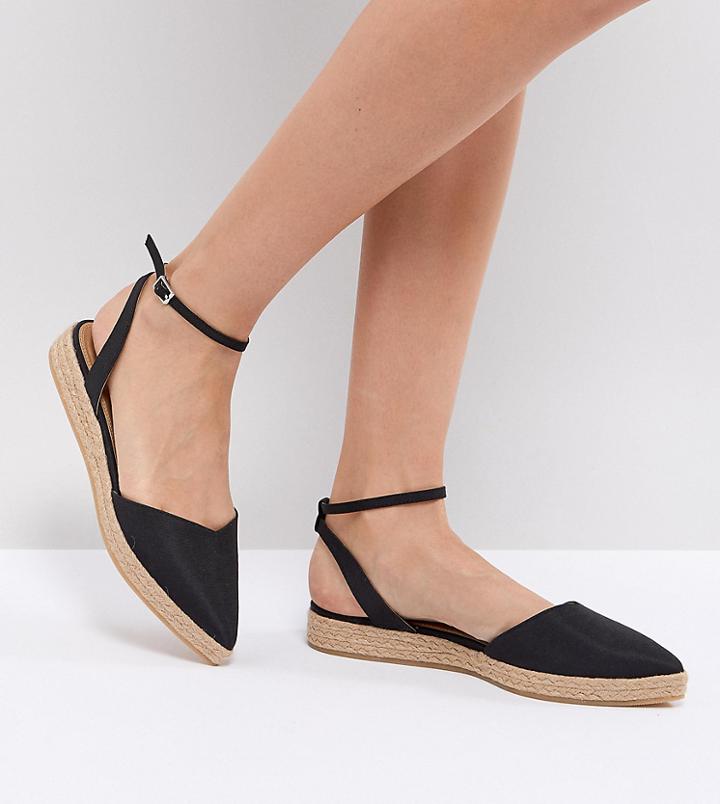 Asos Jasleen Point Espadrilles - Black