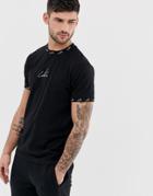 The Couture Club Rib T-shirt With Signature Logo-black