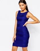 Michelle Keegan Loves Lipsy Ripple Body-conscious Dress - Blue