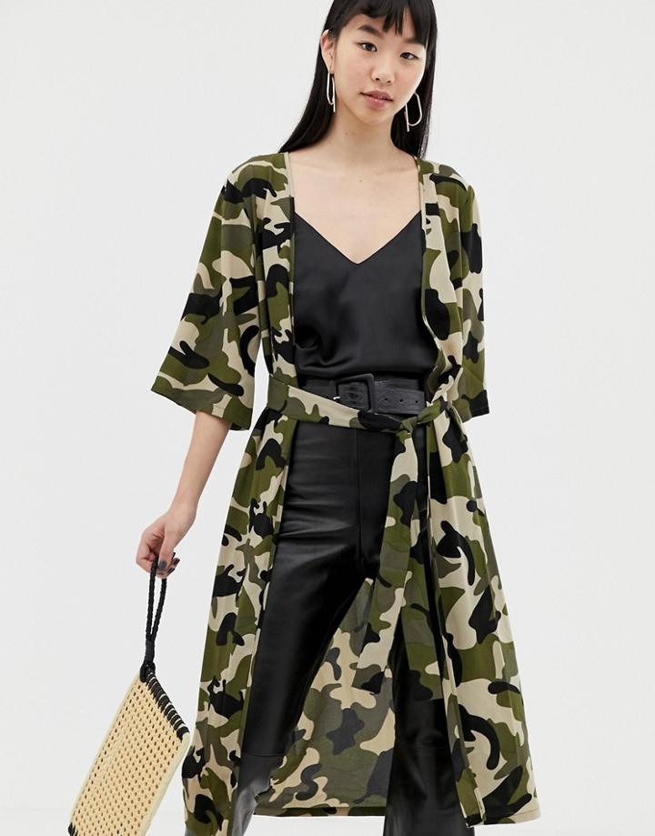 B.young Camo Kimono - Multi
