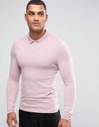 Asos Extreme Muscle Polo In Pink - Pink