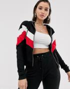 Parisian Color Block Zip Front Jacket Loungesuit Two-piece-multi