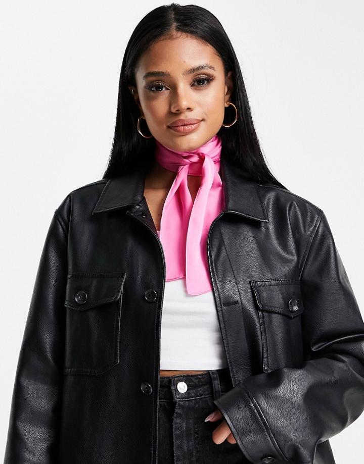 Asos Design Skinny Scarf In Pink