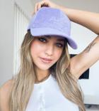 Reclaimed Vintage Inspired Embroidered Terrycloth Cap In Lilac-purple