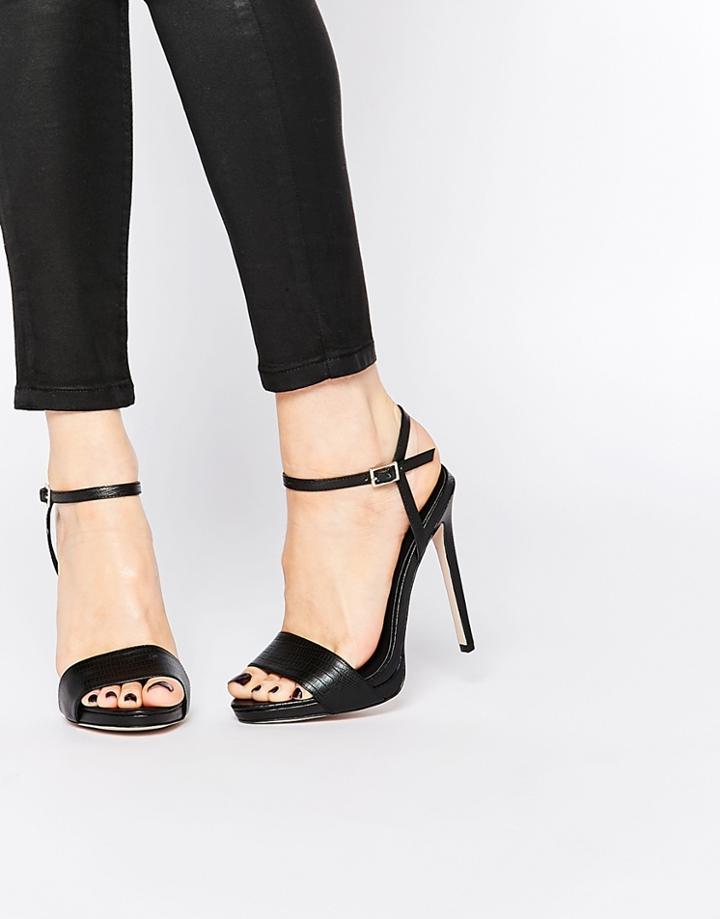 Asos Hello Stranger Platform Sandals - Black Snake