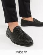 Kg By Kurt Geiger Wide Fit Woven Loafers - Black