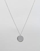 Weekday Circle Pendant Necklace - Silver