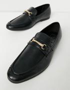 Truffle Collection Snaffle Trim Loafers In Black
