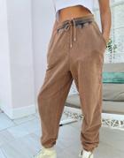 Asos Design Two-piece Oversized Jogger In Acid Wash In Brown