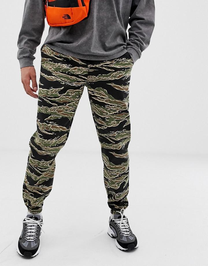 Fairplay Tiger Relaxed Woven Jogger In Camo-green
