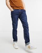 Farah Drake Skinny Fit Jeans In Dark Blue