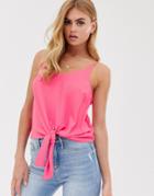 Asos Design Knot Front Cami-multi