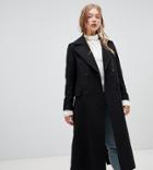 New Look Tailored Maxi Coat In Black - Black