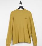 Collusion Unisex Long Sleeve T-shirt In Brown Waffle Fabric