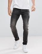 Religion Jeans In Skinny Fit With Stretch And Zip Pockets - Black