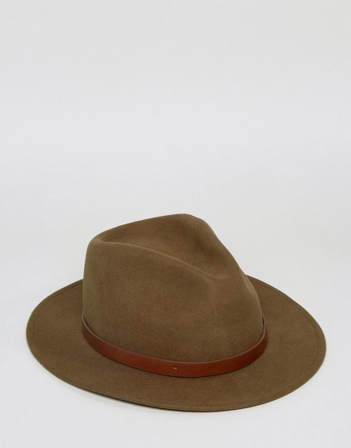 Brixton Messer Fedora Hat - Green