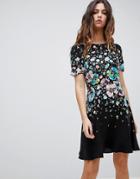 Oasis Floral Scatter Print Skater Dress - Multi