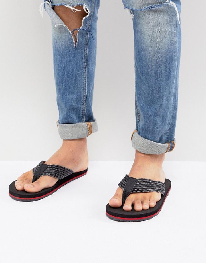 Aldo Ybalia Flip Flops In Stripe Black - Black