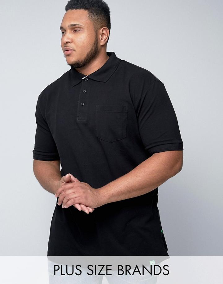 Duke Plus Polo In Black - Black