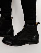 Hudson Swathmore Nubuck Lace Up Boot - Black