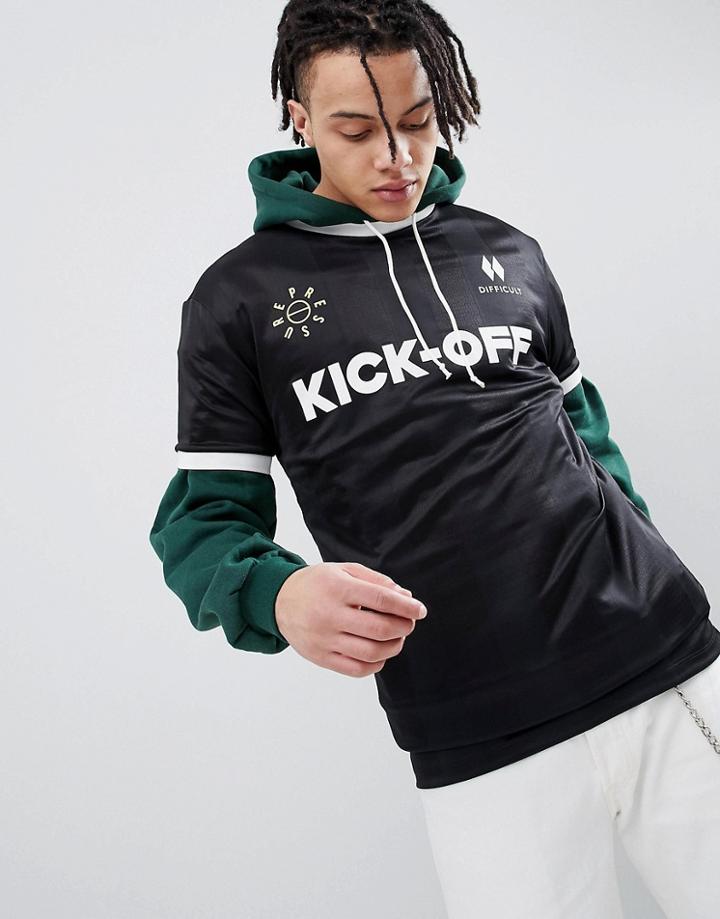 Bershka Soccer Style T-shirt In Black - Black