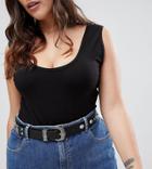Asos Curve Turquoise Stone Western Jeans Belt - Black