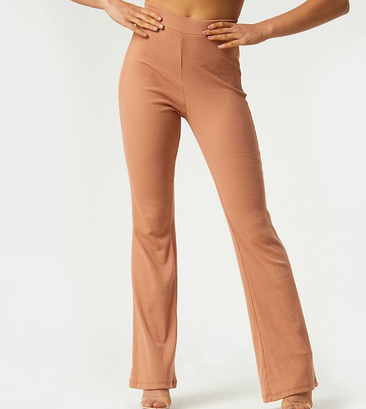 Outrageous Fortune Exclusive Wide Leg Flares In Camel-brown