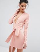 Bec & Bridge India Rosa Long Sleeve Tie Dress - Pink