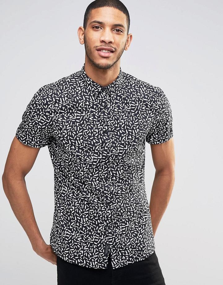 Religion Confetti Sleeve Shirt - Black