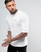 Religion 3/4 Sleeve Top With Roll Sleeve - White
