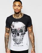 Religion T-shirt With Floral Skull Print - White
