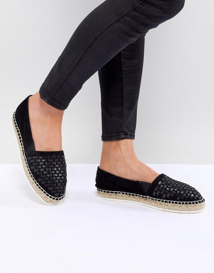 Carvela Mast Leather Espadrilles - Black