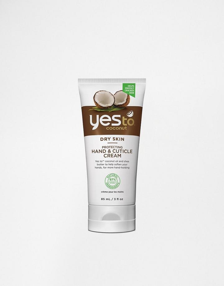 Yes To Coconut Protecting Hand And Cuticle Cream 85g - Clear