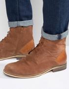 Frank Wright Lace Up Boot In Tan Suede - Tan