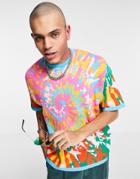 Asos Design T-shirt In Knitted Tie Dye Effect In Multicolor - Part Of A Set