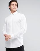 Jack & Jones Premium Slim Pique Shirt - White
