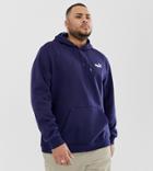 Puma Plus Essentials Hoodie With Small Logo In Navy - Navy