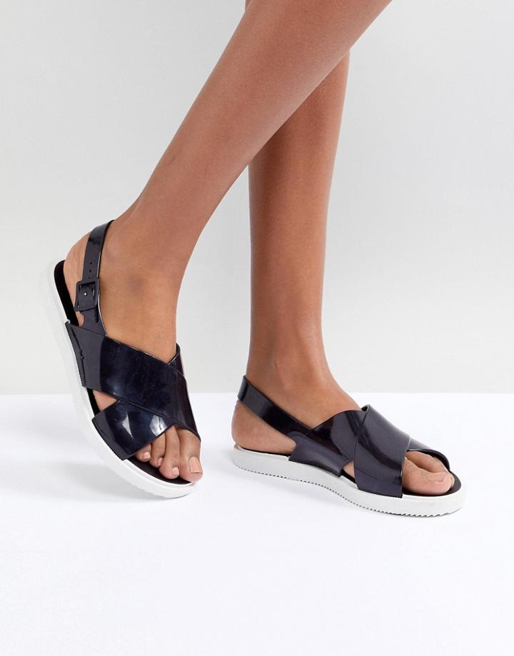 Zaxy By Melissa Match Flat Sandal - Black