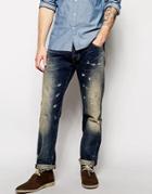 Lee Jeans By Donwan Harrell Chase Relaxed Tapered Fit Dark Tinted Distressed - Dark Tinted