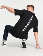 Jack & Jones Originals Oversized T-shirt With Japanese Print In Black