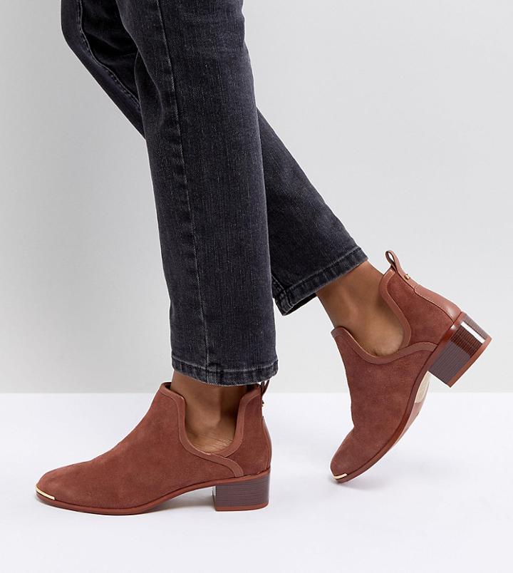 Ted Baker Twillo Suede Kitten Heel Boot - Tan