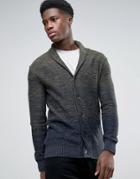 Selected Ombre Shawl Cardigan - Green