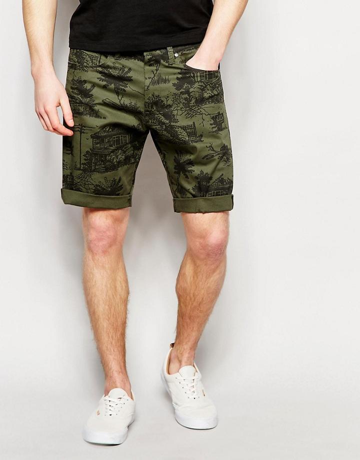 Carhartt Wip Swell Printed Chino Shorts - Green