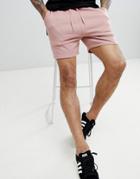 Asos Design Jersey Shorts In Pink - Pink