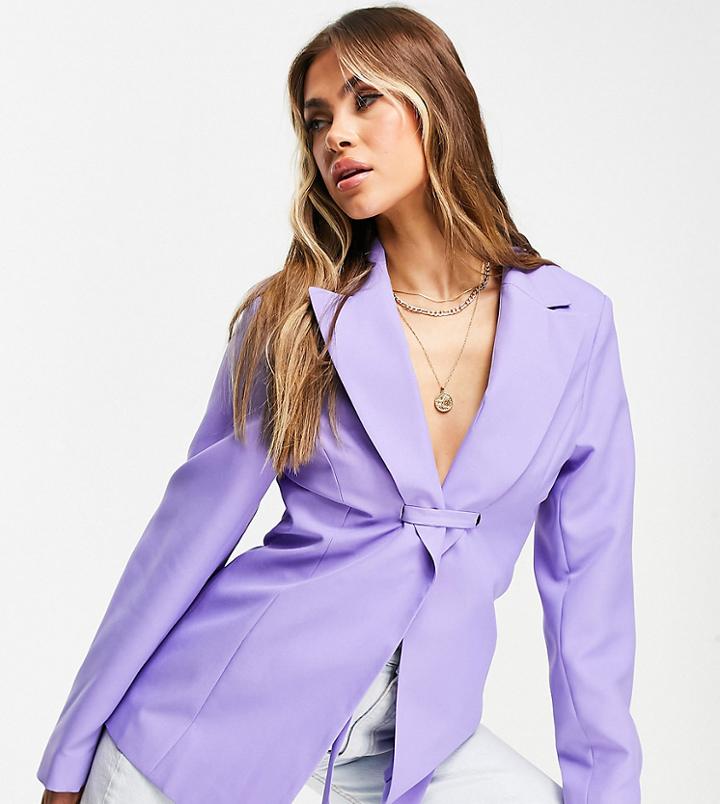 Asyou Slimline Blazer In Lilac-purple