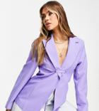 Asyou Slimline Blazer In Lilac-purple