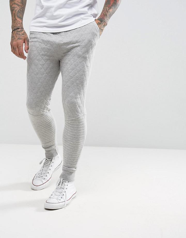 Another Influence Quilted Slim Fit Jog Pant - Gray