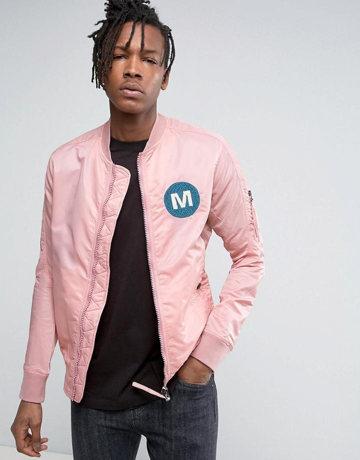 Maharishi Ma1 Bomber Jacket In Pink - Pink