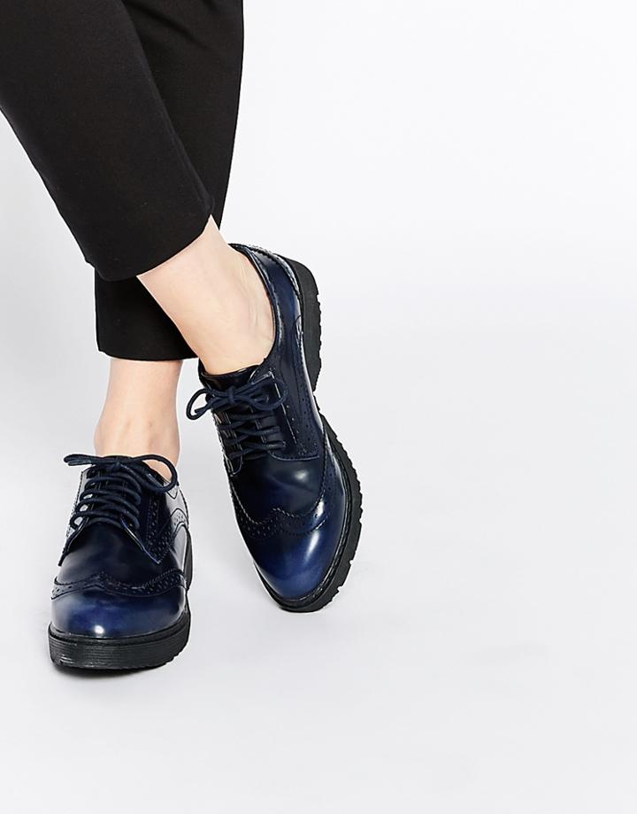 Blink Chunky Brogues - Navy Box Pu